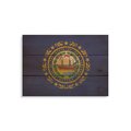 Wile E. Wood 15 x 11 in. New Hampshire State Flag Wood Art FLNH-1511